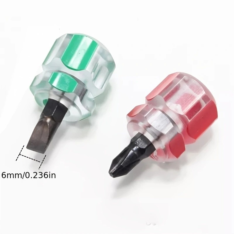 1/2pcs Cross-shaped Dual-purpose ไขควง Ratchet ขยาย Rod ไขควงไขควงหัวหัวไชเท้า Mini ชุดสกรูสั้น