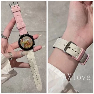 20 มม.22 มม.ซิลิโคนสําหรับ Samsung Galaxy Watch 7 6 5 4 44 40 มม.6 คลาสสิก 43 มม.47 มม.เกียร์ S3 สร้อยข้อมือสําหรับ Huawei 3 4Pro GT3/2e Band