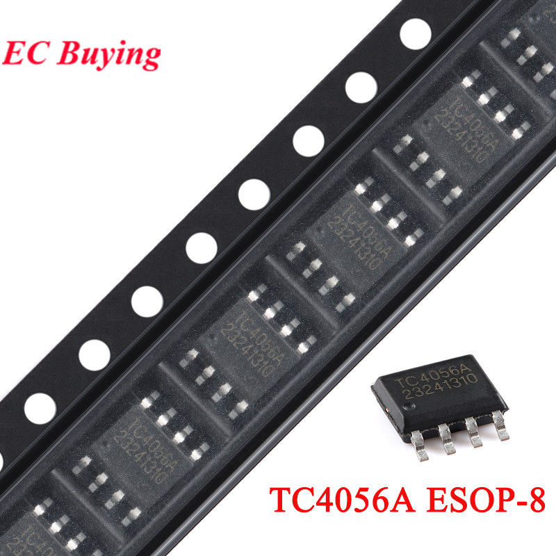 50 ชิ้น/10 ชิ้น TC4056A ESOP-8 TC4056 4056 4056A SOP8 1A Linear แบตเตอรี่ลิเธียมชาร์จ IC ใช้งานร่วมก
