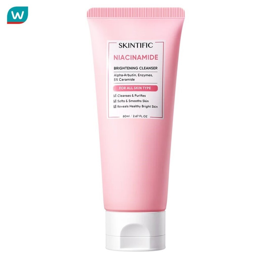 Skintific สคินทิฟฟิค ไนอะซินาไมด์ ไบรท์เทนนิ่ง คลีนเซอร์ 80 มล.