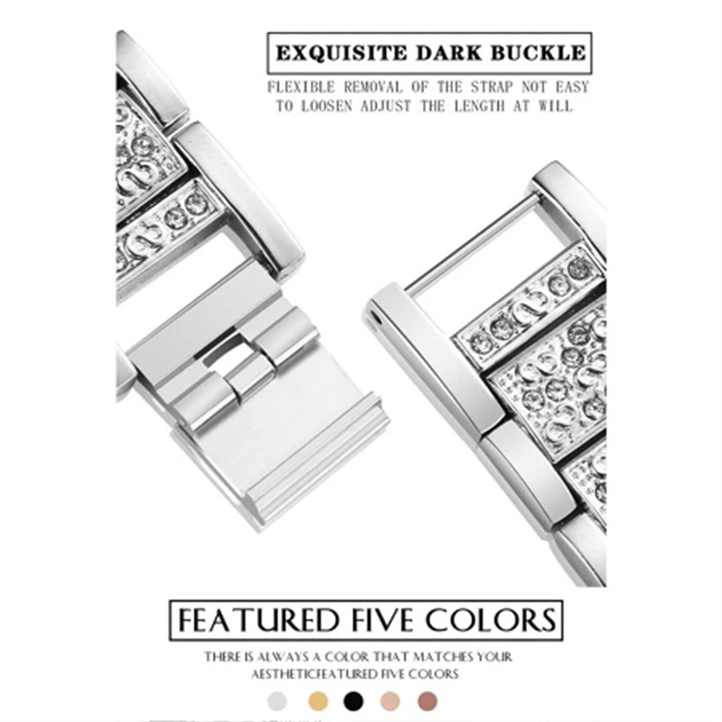 สายเพชรเต็ม สาย+เคส+ตัวปรับและฉันดู ชุด พิเศษ2 ความเข้ากันได้พิเศษ 9 8 7 6 กับ 5 4 3 1 ขนาดโลหะ 38/40/41/42/44/45/49มม สายนาฬิกา