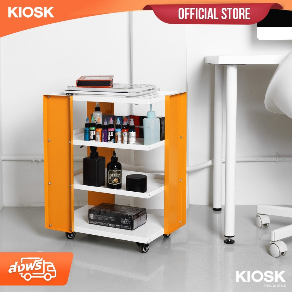 [จัดส่งพร้อมติดตั้งฟรี] KIOSK ชั้นเก็บของอเนกประสงค์แบบล้อเลื่อน รุ่น Tiny Loft