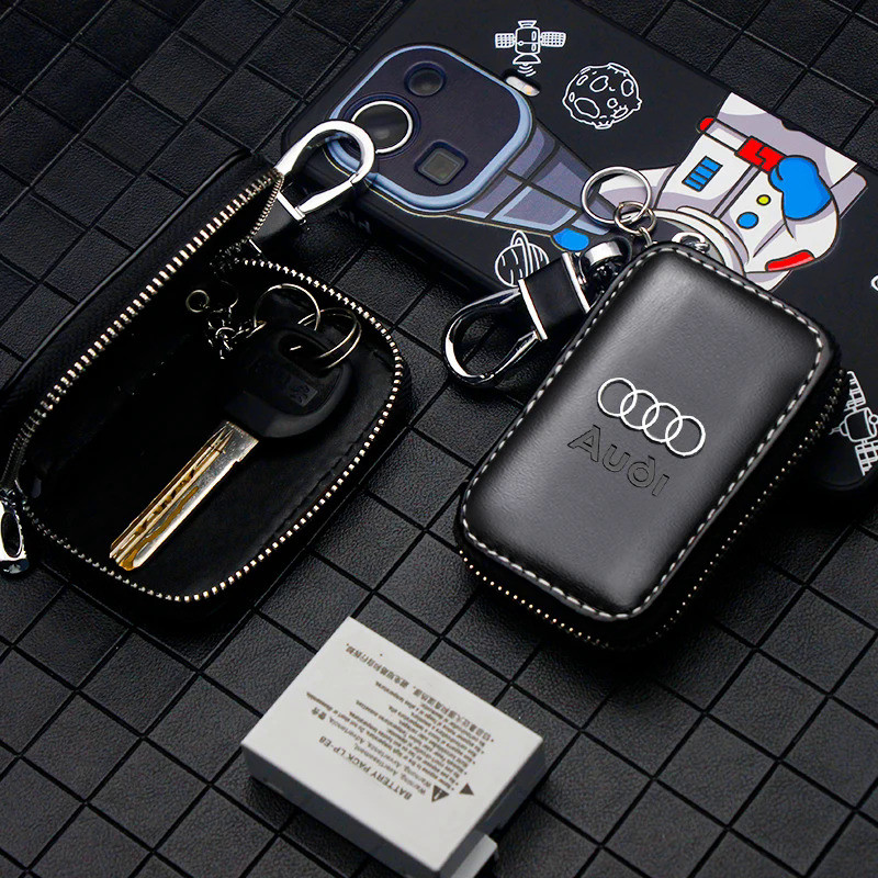 Leather Key Wallet Car Key Bag Multi Function Key Case for Audi A4 B8 B6 B7 A3 8P 8V 8L A6 C7 C6 A5 