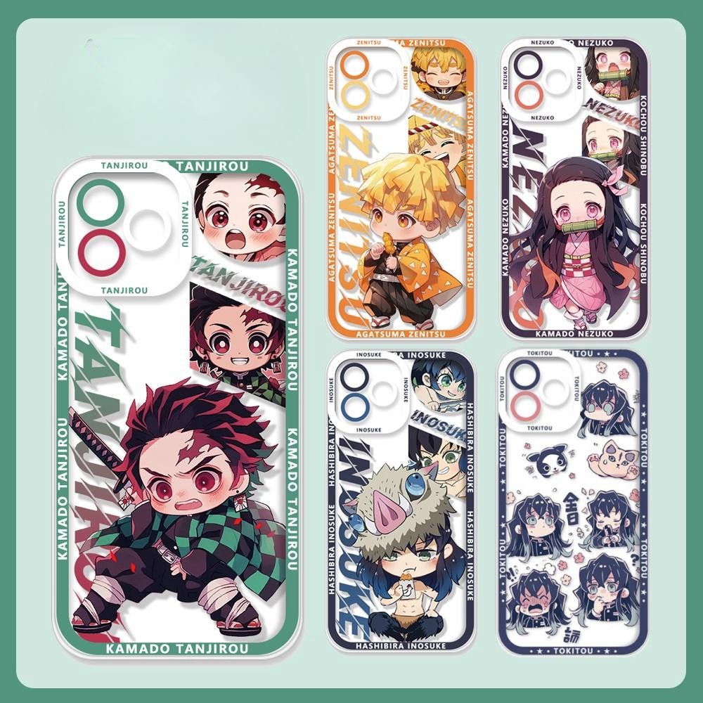 SAMSUNG เคสโทรศัพท์สําหรับsamsung Galaxy A55 A35 A54 A14 A34 M54 5G S24 Ultra Plusกรณีน่ารักอะนิเมะDemon Slayer Kamado Nezuko Tanjirou Zenitsu Inosuke Tokitou Muichirou