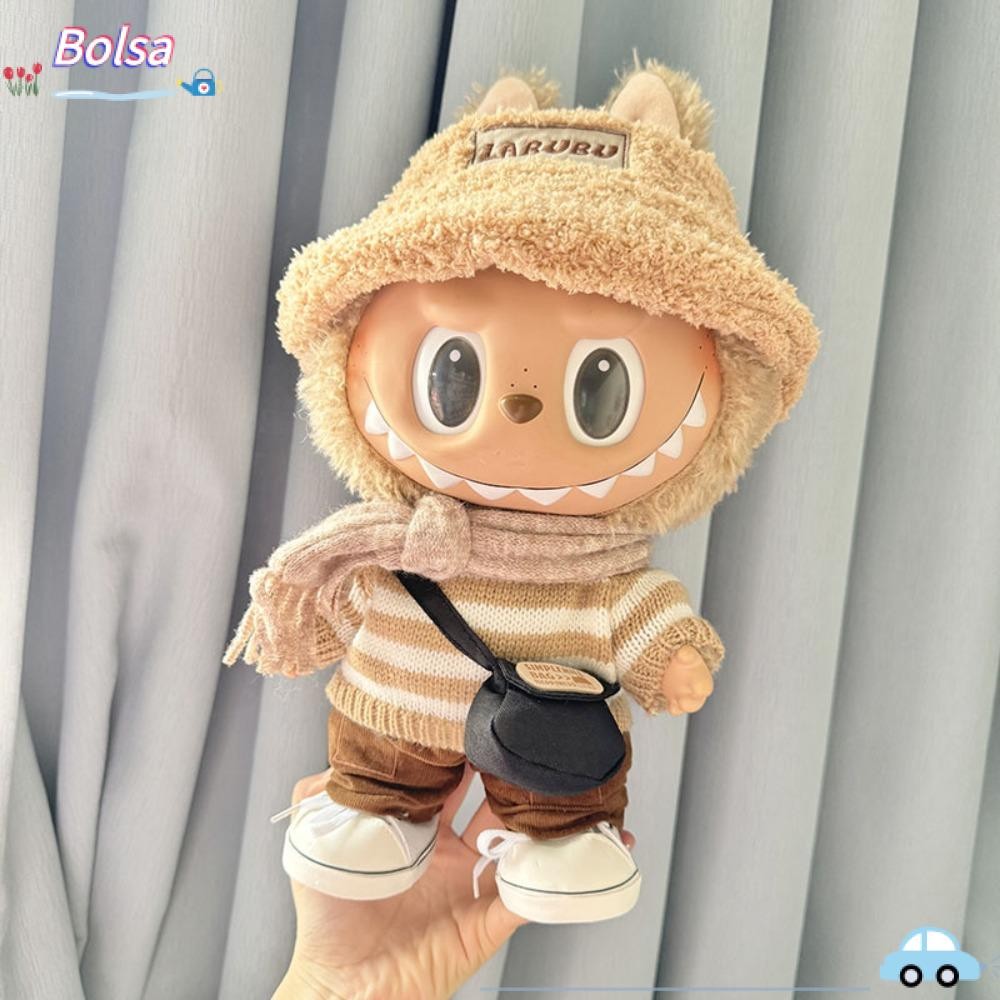 Bolsa Labubu Doll Clothes, Labubu Time To Chill Filled Handmade Doll Accessories, Cotton Doll Cos Gift|เสื้อผ้าตุ๊กตาทํามือสําหรับตุ๊กตา 38 ซม