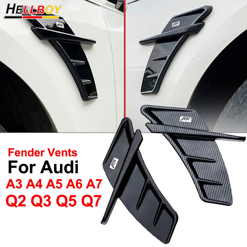 ABS Car Sticker For Audi A6 S6 C6 C5 A3 S3 8V 8P A4 S4 B8 B6 B7 B9 Q5 A5 S5 Q3 Q7 Q2 ABT Side Air Fe