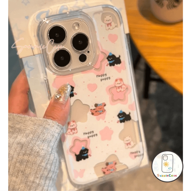 เคส IPhone 15 14 7 11 12 13 Plus Pro Max XS XR X Max 8 Plus SE 2020 ดวงดาวนำโชค กระต่ายน่ารัก ง่าย ๆ การ์ตูน แฟชั่น เคส