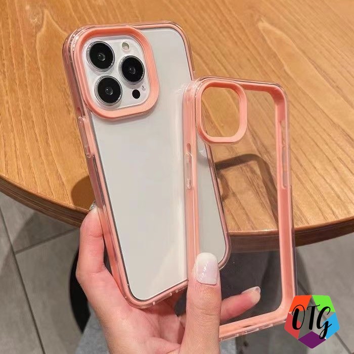3 ใน 1 กันกระแทก สีพื้นเคส for iphone 11 15 16 14 12 13 pro max 15plus xr 7plus 6 8 xs max เคสใสนิ่ม เคสโทรศัพท์ซิลิโคน