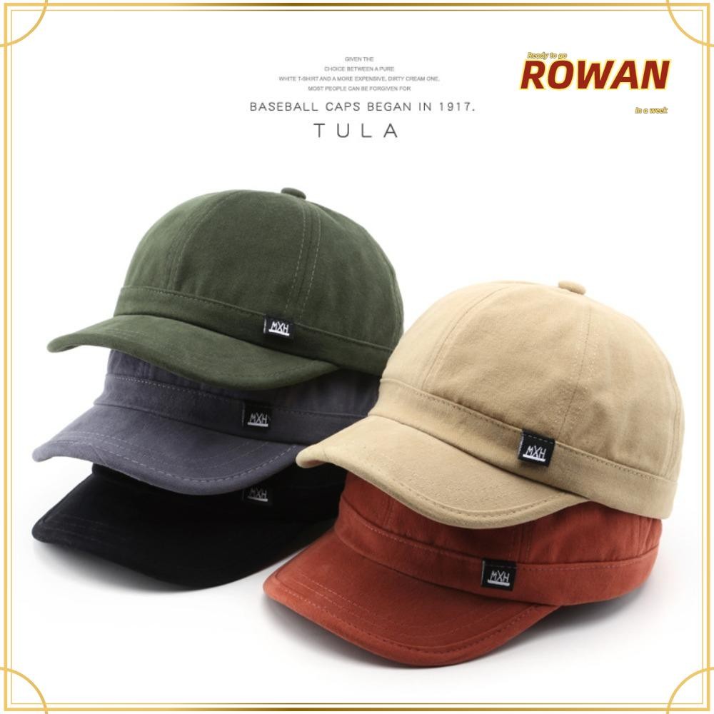 Rowans คู่เบสบอลหมวก,ปีกสั้น Breathable หมวกตกปลา, 2024 ปรับ Retro Anti-Sun Streetwear หมวกกีฬากลางแจ้ง