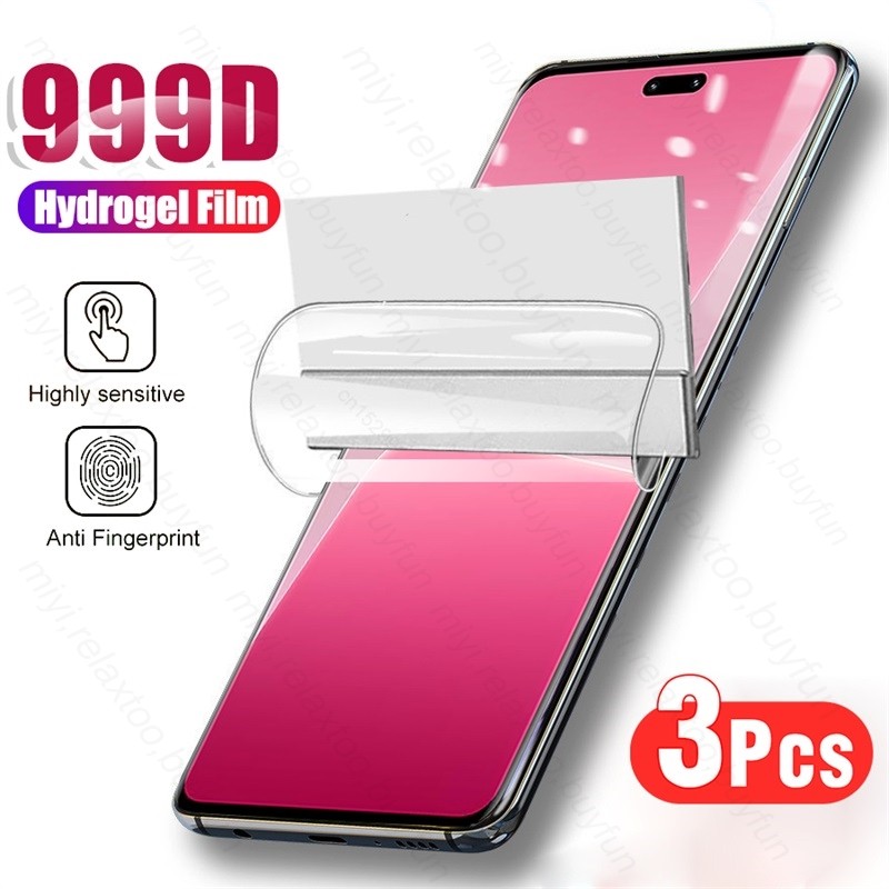 Xiaomi11T Xiaomi10 3 ชิ้น 999D HD Clear Soft Hydrogel ฟิล์มสําหรับ Xiaomi 11T 11X 11 10T 10 9T 9 8 P