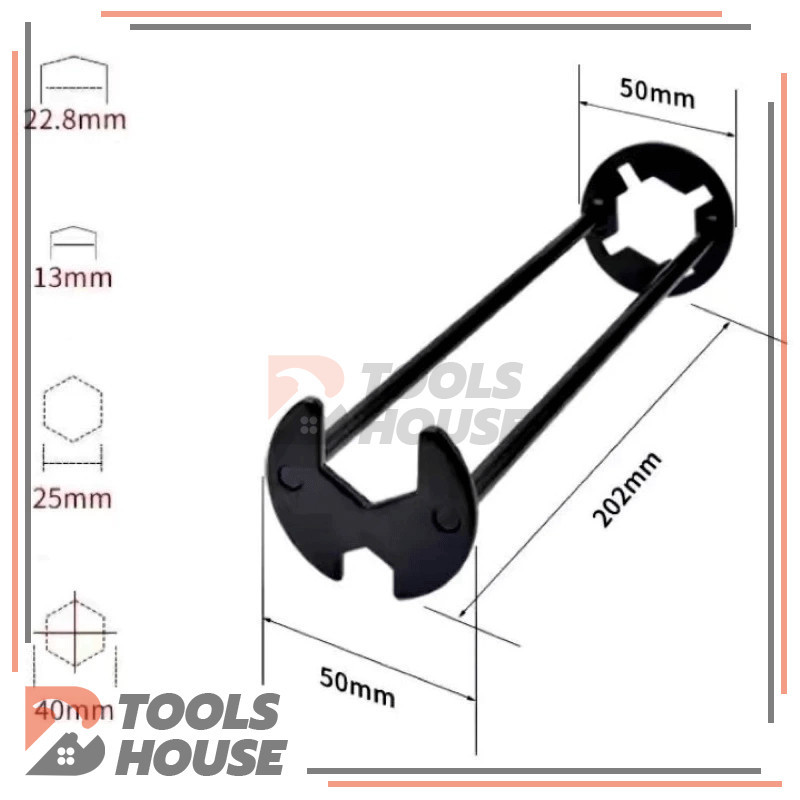 ประแจหกเหลี่ยมขันน็อต ประแจห้องน้ำมัลติฟังก์ชั่น ทนทาน แข็งแรง คุณภาพสูง  (พร้อมส่ง) - รูปที่ 4