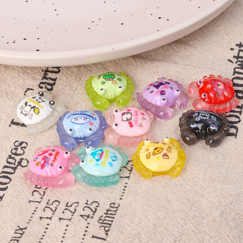 มินิปูเรืองแสงเครื่องประดับ ทําเอง เดสก์ท็อปตู้ปลาตกแต่งของเล่นการ์ตูนตกแต่งบ้านสร้างสรรค์ - รูปที่ 2