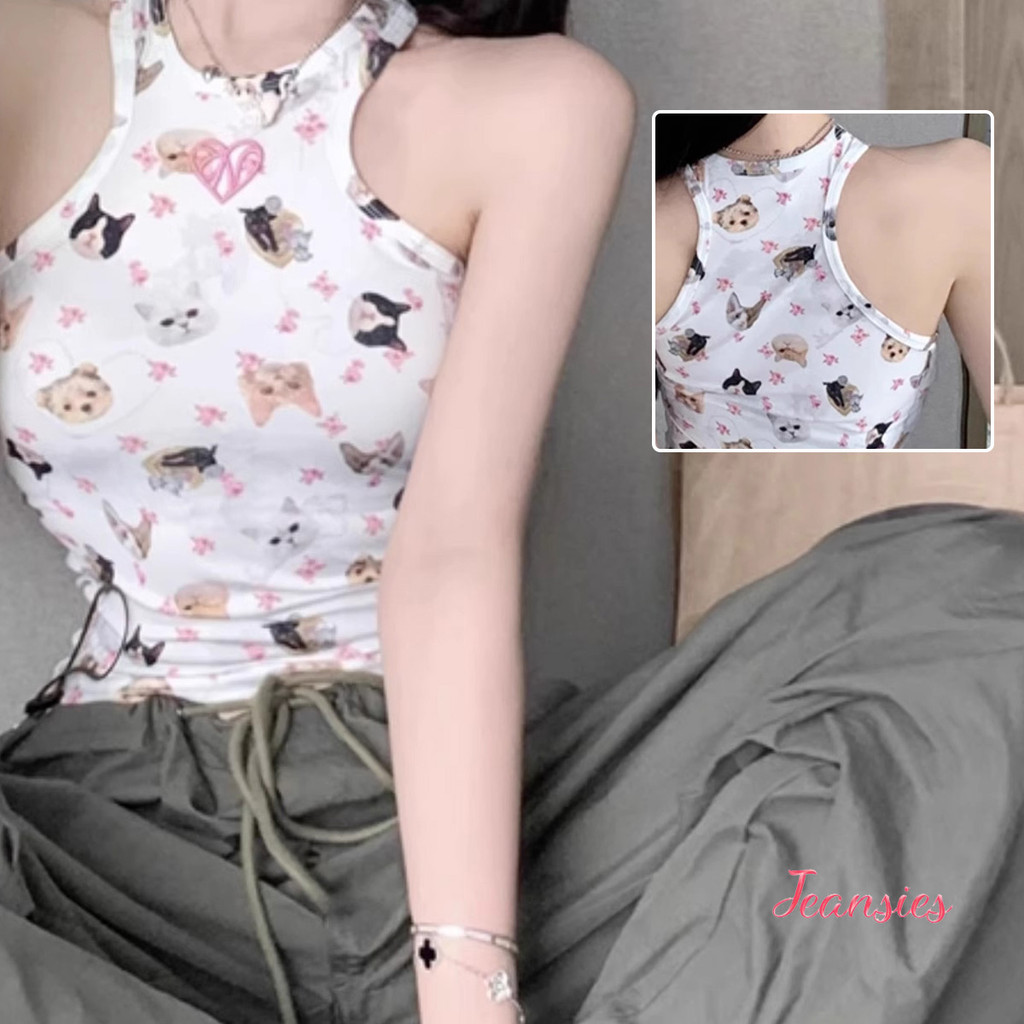 เสื้อแขนกุดลายสัตว์ น่ารักสำหรับฤดูร้อน