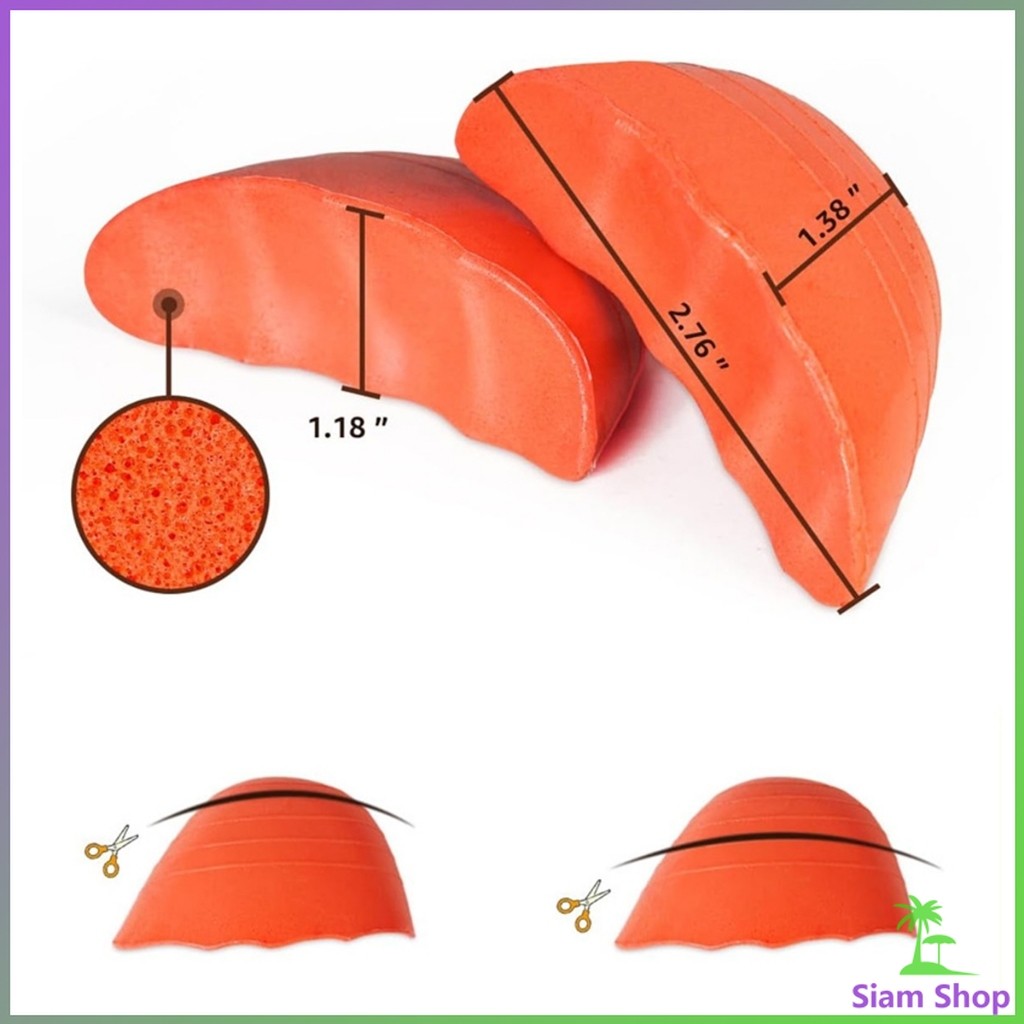 SIAM ฟองน้ำเสริมปลายเท้า แก้รองเท้าหลวม กันกัด (1แพ็ค มี 2ชิ้น) PUไม่ยุบ Women insoles