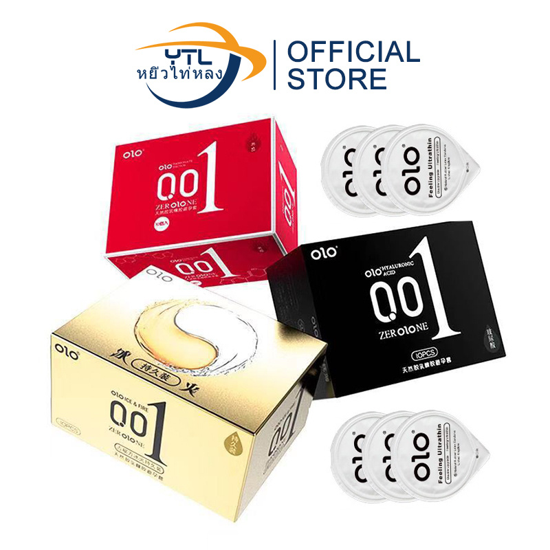 YTL ถุงยางอนามัย Olo มีให้เลือก 5 สี (10 ชิ้น / 1 กล่อง) ขนาดบางเฉียบ 0.01 มม. ขนาด 52 mm.