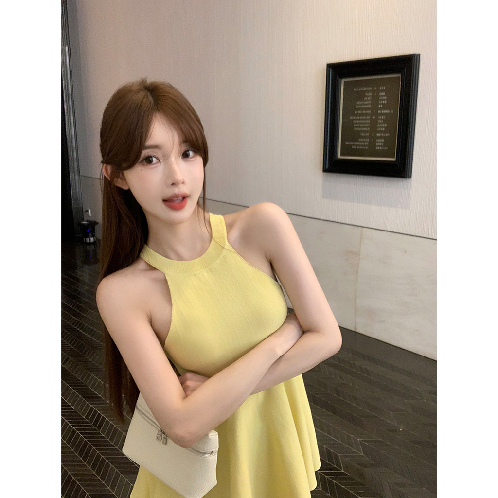 Evelynชุดมินิเดรสไหมพรม ทรงรัดตัว คอกลม สีพื้นเรียบๆ รูปที่ 7