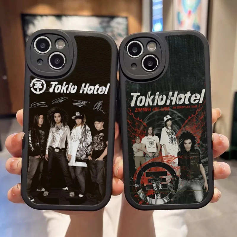 วง T-TOKIO โรงแรมกรณีโทรศัพท์สำหรับ iPhone 13 PRO MAX 11 14 12มินิ x XR XS 7 6 8 Puls SE lambskin ซิลิโคนปก