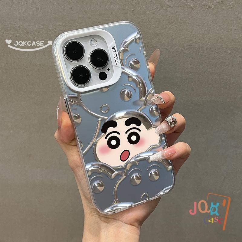 น่ารัก เคส ชินจัง การ์ตูน เคส IPhone 12 14 16 15 11 13 Pro Max XR X 7Plus XS Max 6 6s 7 8 Plus SE 2020 ปกป้องกล้อง เคส