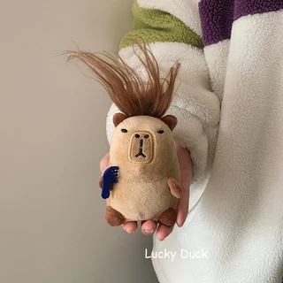 🔥พร้อมส่ง🔥พวงกุญแจ Capybara พวงกุญแจตุ๊กตาคาปิบารา ตุ๊กตาผ้ากํามะหยี่ขนนิ่ม ให้เป็นของขวัญ