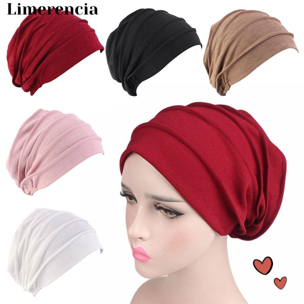 LIMERENCIA Breathe Hat Cancer Muslimic Scarf Cap Elastic Cloth Head Cap Hat Chemo Cap