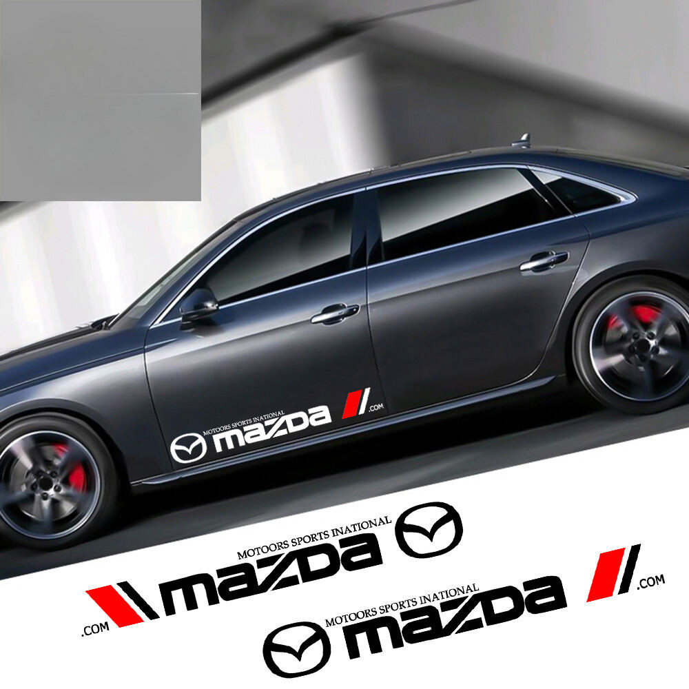 Xm 1 คู่รถด้านข้างกระโปรงสติกเกอร์ไวนิลกันน้ําสําหรับ Mazda 2 3 6 Atenza Axela Demio CX3 CX5 CX4 CX30 CX8 กีฬา Decals รถ DIY ตกแต่งรถ