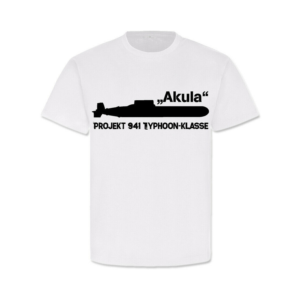 Akula โครงการ 941 Typhoon Class เรือดําน้ําโซเวียต Navy เสื้อยืดฤดูร้อนผ้าฝ้าย O-คอแขนสั้น Mens T เส