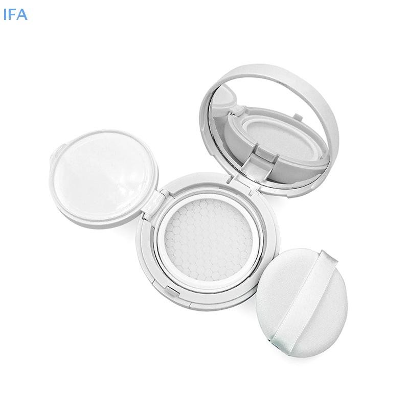 IFA 15g/0.5oz Empty Air Cushion Puff Box แบบพกพาเครื่องสําอางแต่งหน้าคอนเทนเนอร์แป้งฟองน้ํากระจกสําหรับบีบีครีม Foundation ดี