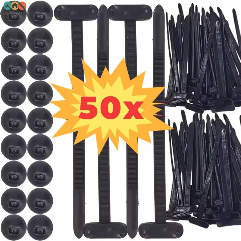 [บ้าน]-เคเบิ้ลไทร์รถยนต์แบบปลดเร็ว | ไม่มีเครื่องมือ ต้องการคลิปล็อคตัวเอง, วัสดุไนลอนทนทานสําหรับรถยนต์/บ้าน, เครื่องมือยึดฉุกเฉินกันน้ํา