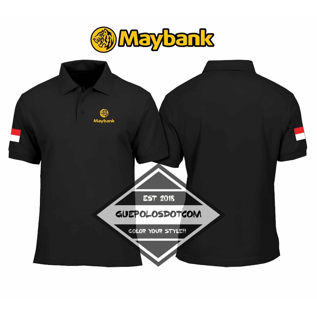 Type 02 - Maybank Logo POLOSHIRT - เสื้อคอปกโลโก้ Maybank BANK - Maybank COLLAR POLO - Maybank BANK 