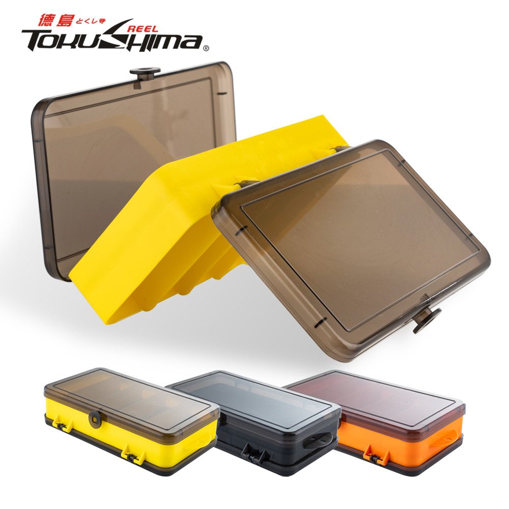 กล่องอุปกรณ์ตกปลาสองด้าน กันน้ำ พกพาได้ สำหรับล่อและตะขอ เหยื่อจัดเก็บ organizer