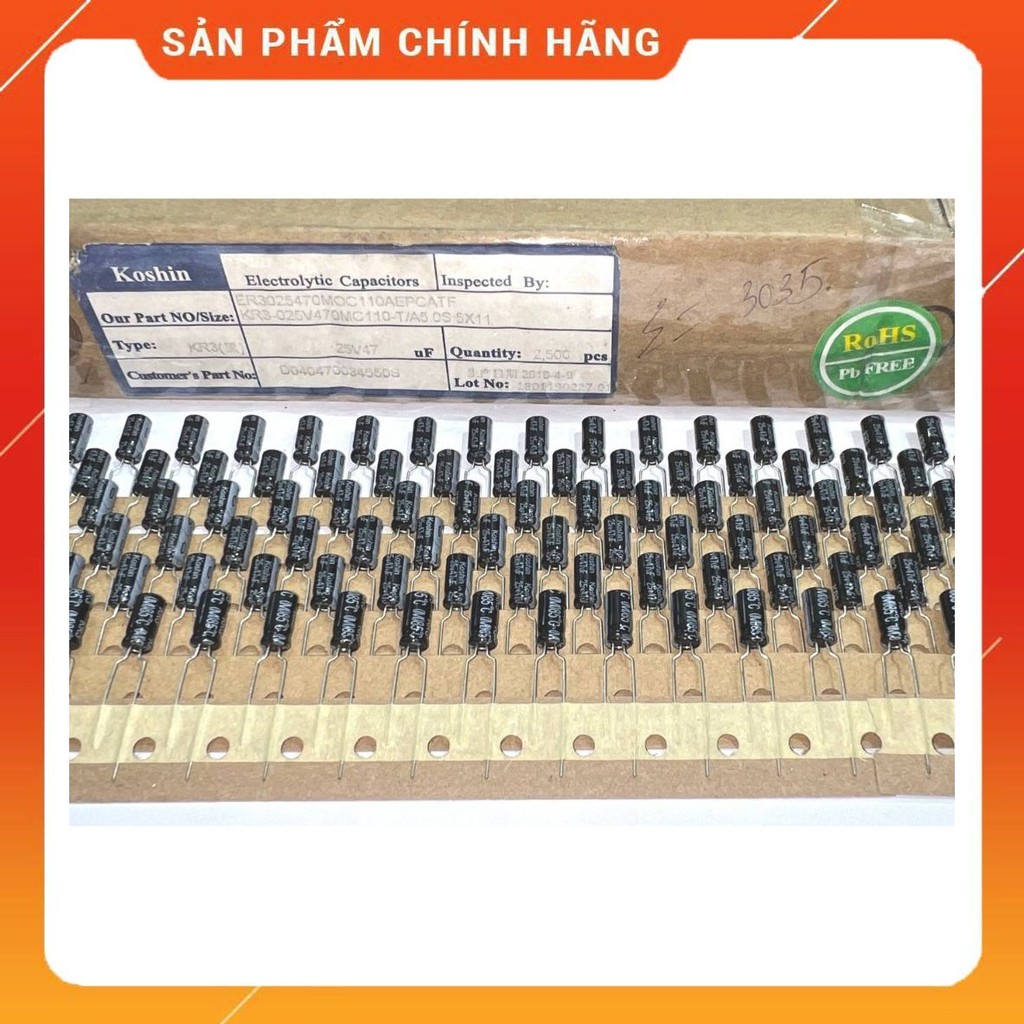 [ 20 ชิ้น ] KOSHIN CAPACITOR (25V 47UF, 25V 100UF, 25V 330UF )