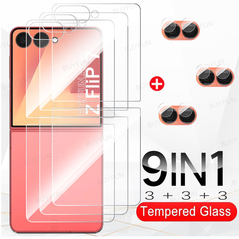 3in1/6in1 For Samsung Galaxy Z Flip 7 5G ZFlip7 zFlip Flip7 Rear Camera Protective Film Back Screen Protector Tempered Glass