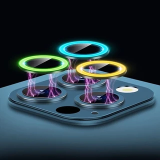 ฟิล์มป้องกันเลนส์เรืองแสง สำหรับ iPhone 16 17 Air ไอโฟน11 15 13 14 12 Pro Max Plus 13 mini Luminous เลนส์ป้องกันกระจกบน