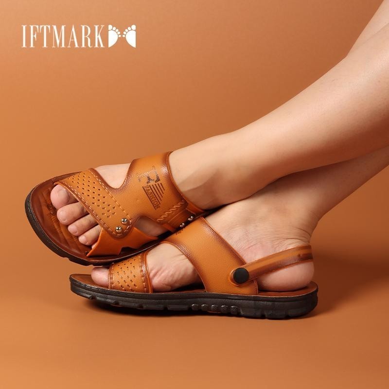 IFTMARK รองเท้าแตะผู้ชาย แฟชั่นใหม่ สบายไม่อึดอัด สำหรับชายหาดและลำลอง สวมใส่ง่าย