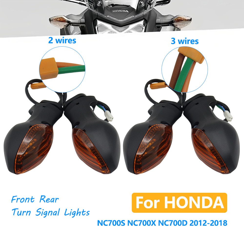 อุปกรณ์เสริมรถจักรยานยนต์ไฟเลี้ยว LED ด้านหน้าด้านหลังตัวบ่งชี้สําหรับ Honda NC700S NC700X NC700D 20