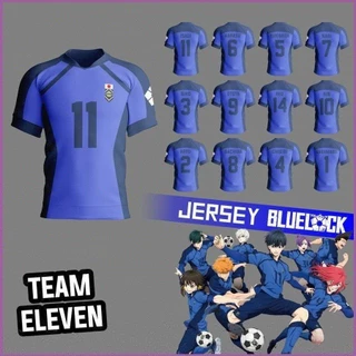 เสื้อยืดอะนิเมะคอสเพลย์ Blue Lock Team Eleven Isagi Yoichi แขนสั้นพิมพ์ลาย 3D