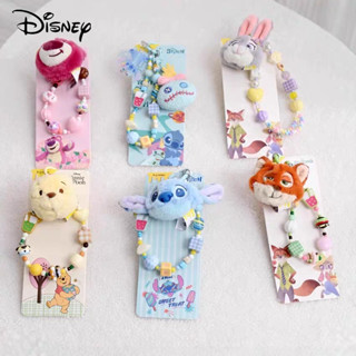 ดิสนีย์ เย็บร้อย พวงกุญแจตุ๊กตาสายโทรศัพท์ข้อมือเชือกเส้นเล็…