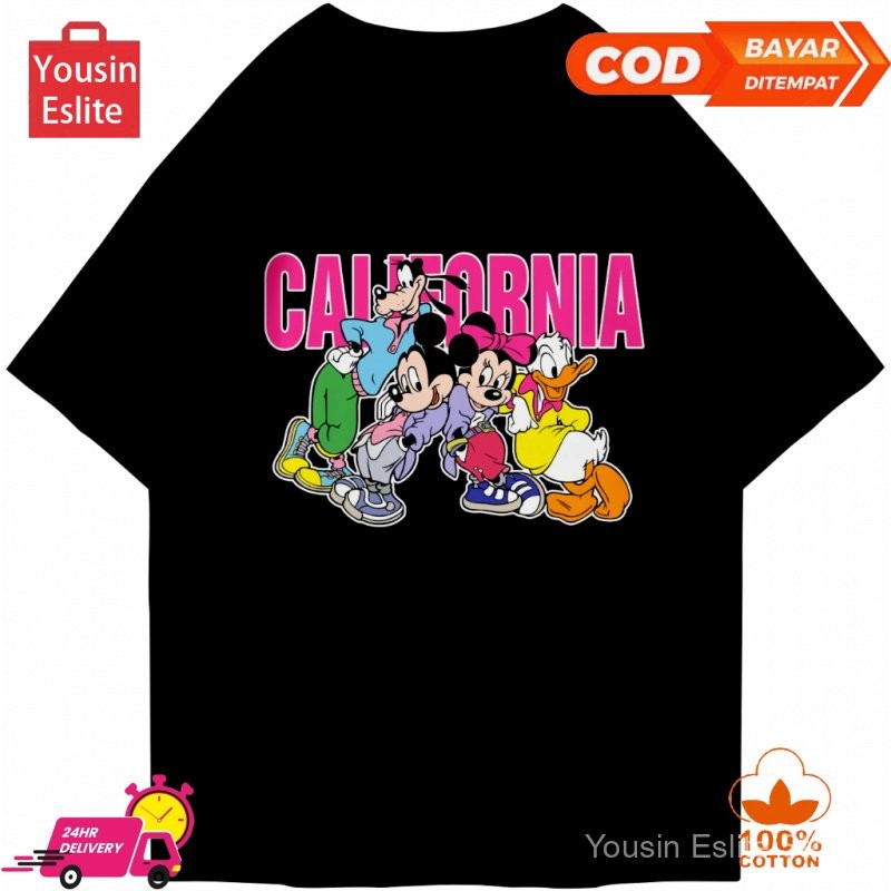 Yousin Eslite เสื้อยืดโอเวอร์ไซส์ California | เสื้อยืด OVERSIZED สําหรับผู้ชายและผู้หญิง