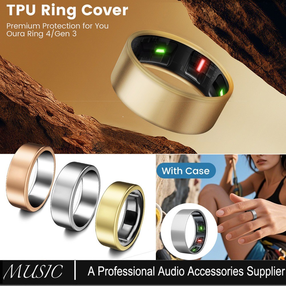 ฝาครอบแหวนสําหรับ Oura Ring Gen 4, เคส TPU สําหรับ Oura อุปกรณ์ป้องกันแหวนผู้หญิงผู้ชายสําหรับยิมและ