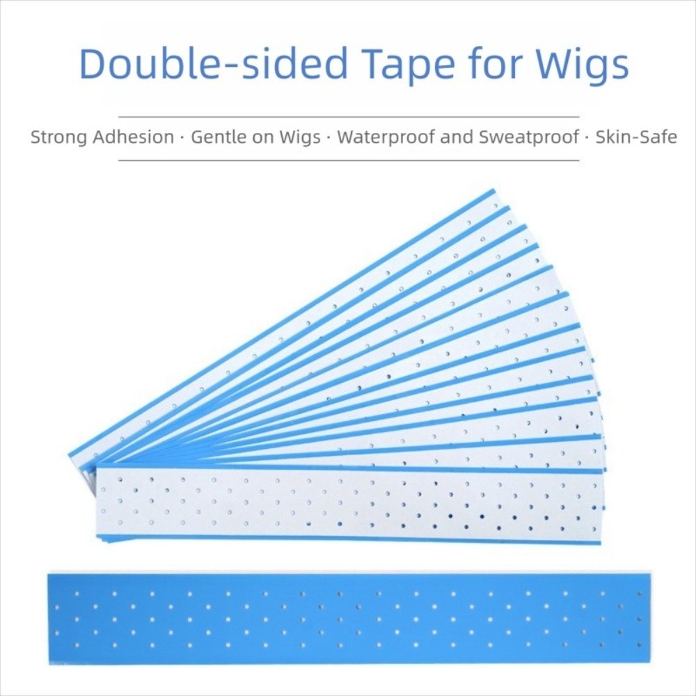 SWIFTSAVER 10 ชิ้น Ultra Hold กาว, No-shine สองด้านลูกไม้วิกผมเทป,เปลี่ยน Breathable Blue กันน้ําวิกผมเทปกาว Salon - รูปที่ 4