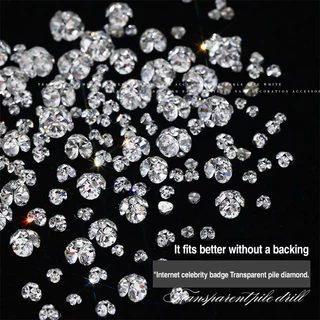 Nail Art สติกเกอร์ตกแต่งเล็บเพชร DIY Rhinestones Stack เจาะ Organza SS6-SS28 10 ชิ้น KOULDAN
