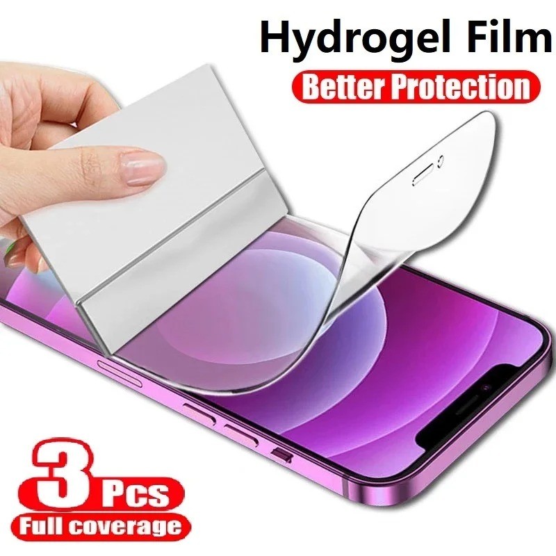 3 ชิ้นฟิล์มไฮโดรเจลสําหรับRealme GT 5 6 6T 7 7T Pro GT2 GT3 GT5 GT7 Explorer Master 240W Racing