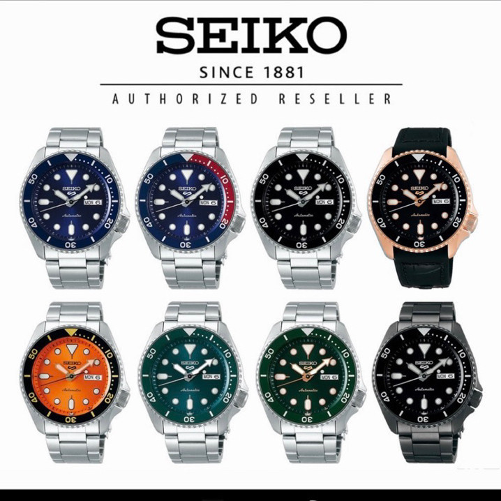 Seiko 5 Sports Auto นาฬิกาผู้ชาย SRPD51K1/SRPD53K1/SRPD55K1/SRPD59K1/SRPD61K1/SRPD63K1/SRPD65K1/SRPD