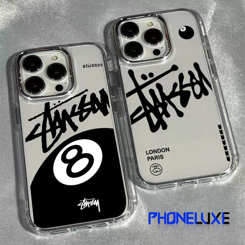 ความรู้สึกขั้นสูง จัดส่งจากประเทศไทย ลายลูกบอล 8 ลูกสไตล์ Stussyfor iPhone เคสไอโฟน 13 12 11 PRO MAX 16 15 14 X XS MAX X
