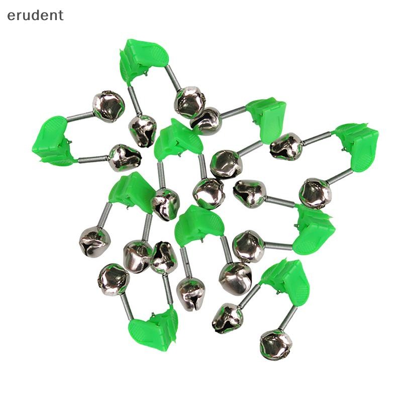 เบ็ดตกปลา Erudent 10 ชิ้น พร้อมทิปstalk bells clamp สำหรับตกปลากัด ใหม่!
