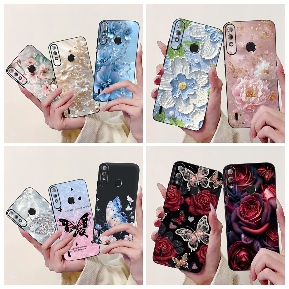 สําหรับItel A56 กรณีใหม่สไตล์ดอกไม้ผีเสื้อซิลิโคนสีดํานุ่มTPU Matteฝาครอบโทรศัพท์สําหรับItel A56 Pro