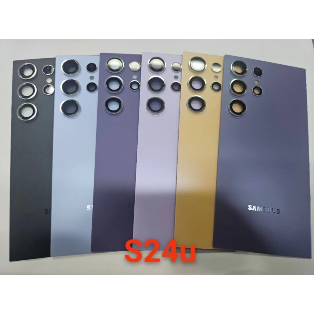 สําหรับ Samsung Galaxy S24 Ultra S928B S928U S928W S928N ฝาหลังแบตเตอรี่พร้อมเลนส์กล้องกรณีอะไหล่ซ่อ