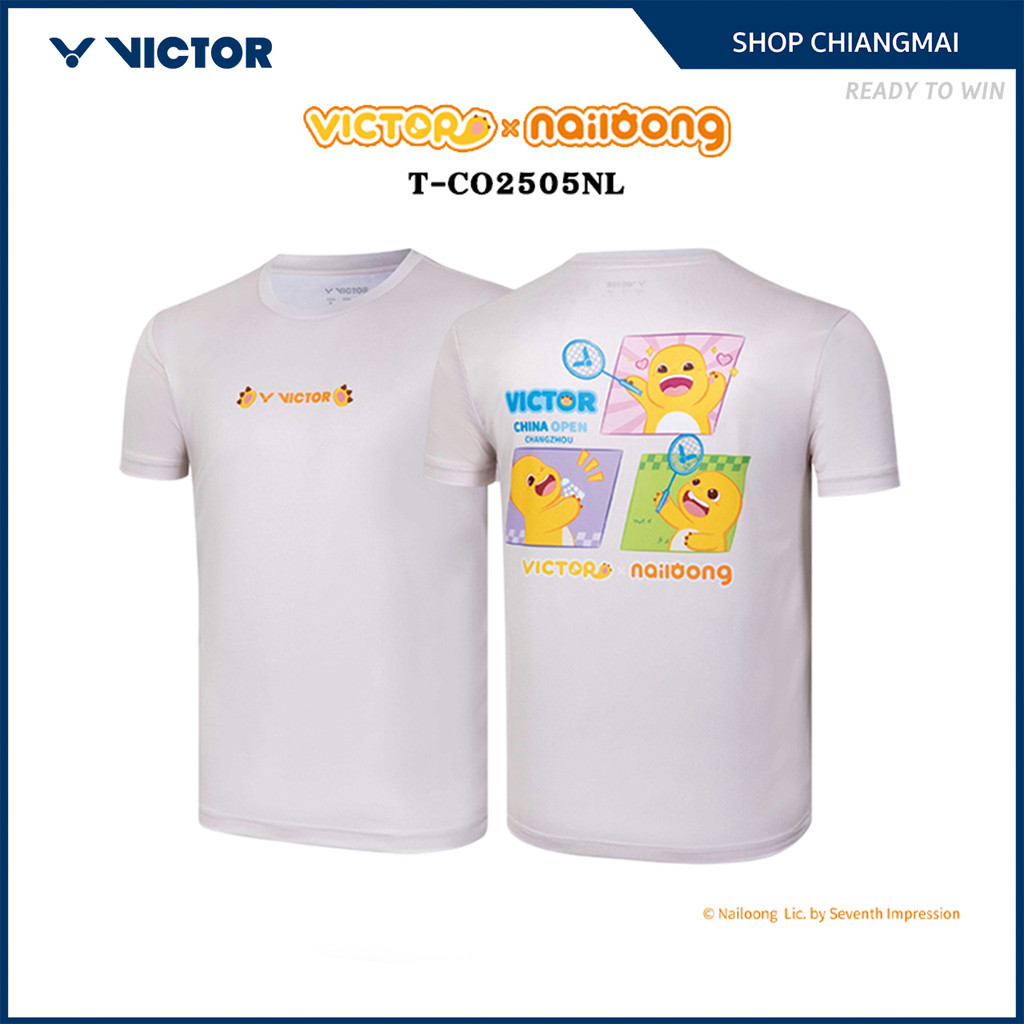 VICTOR COLLECTION NAILONG เสื้อกีฬาแบดมินตัน แขนสั้น เสื้อกีฬาแขนสั้น T-CO2505NL