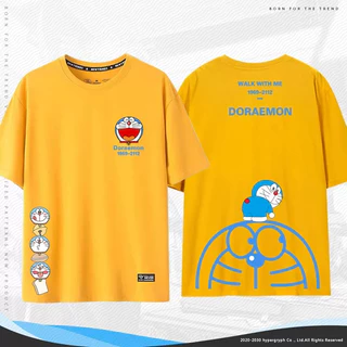 เสื้อยืดโดราเอมอน แขนสั้น ทรงหลวม ไซส์หลากหลาย S-XXL สำหรับผู้ชายและผู้หญิง