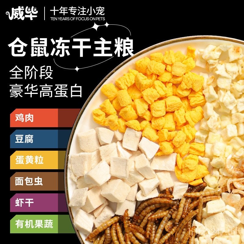 อาหารหนูแฮมสเตอร์ Bear Nutrition Staple Food Feed Food Cheese Five Grains Honey Glider Freeze-Dried 